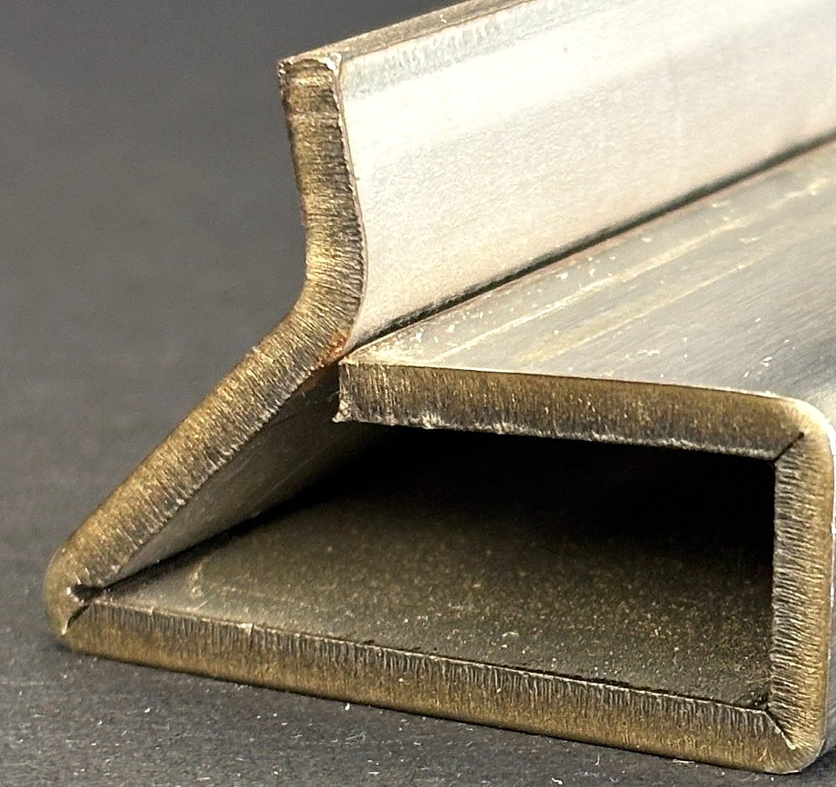 Custom Architectural Profiles: bent edge close-up