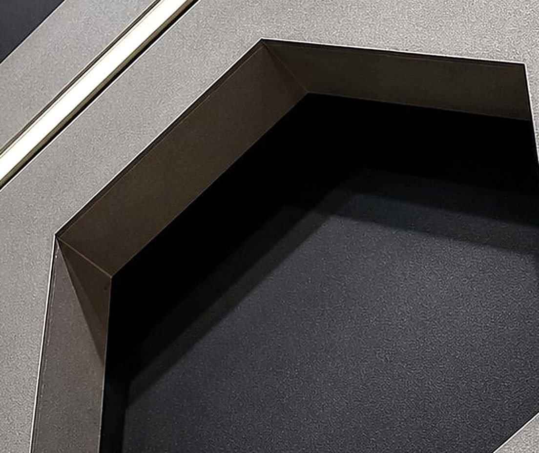 Honeycomb Ceiling Systems: bent edge close-up 1