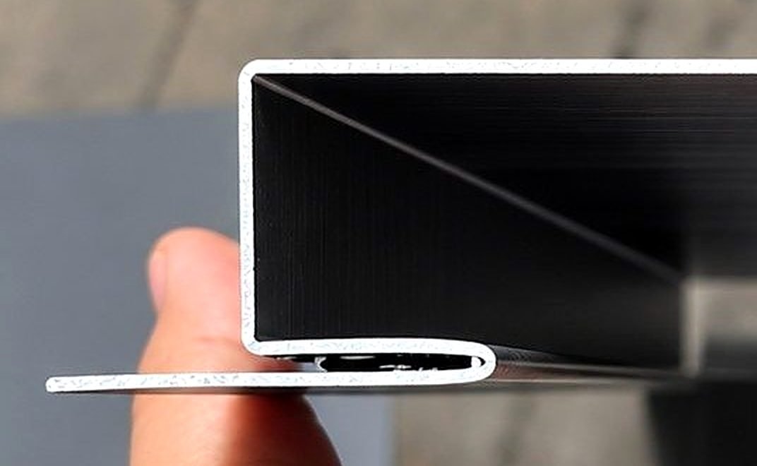 Interlock Panel System: bent edge close-up 3