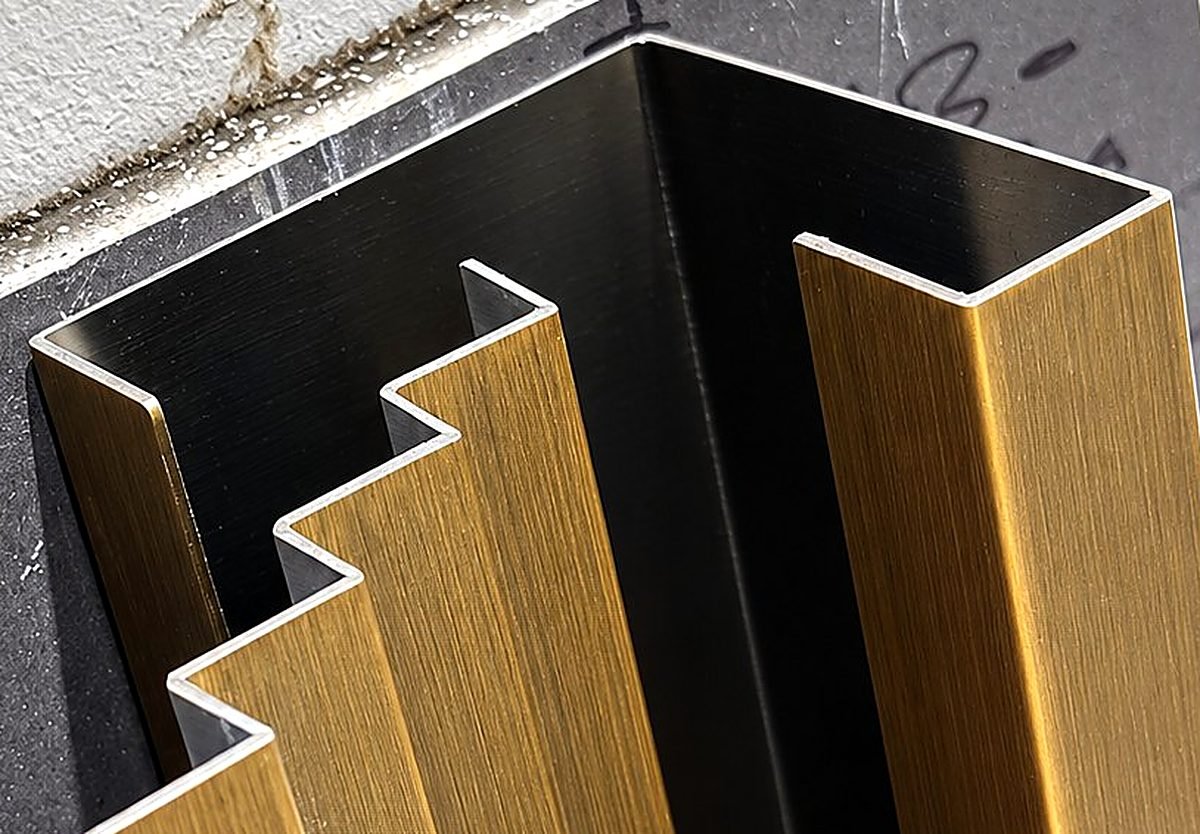 Interlock Panel System: bent edge close-up 1