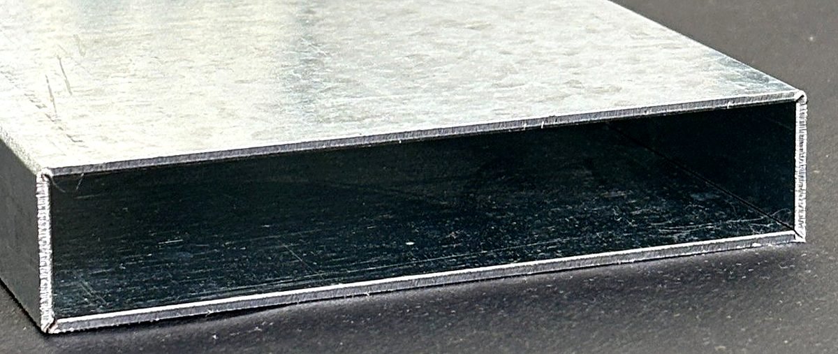 Square & Rectangular Pipe Profile: bent edge close-up