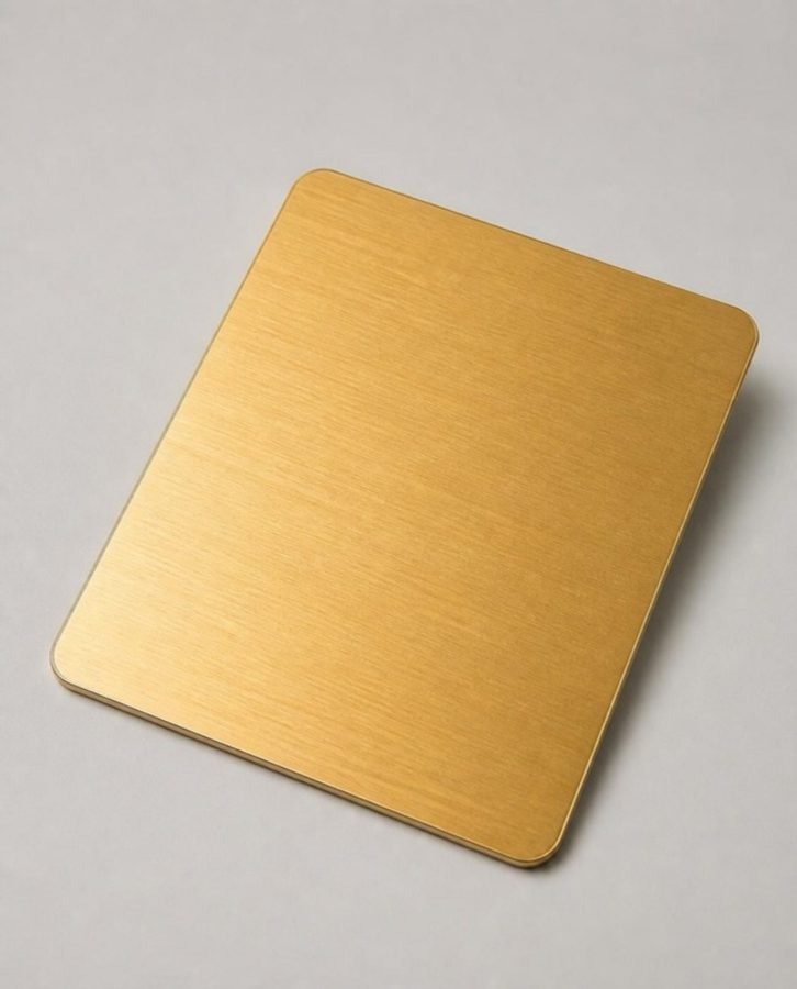 Gold PVD on hairline steel
