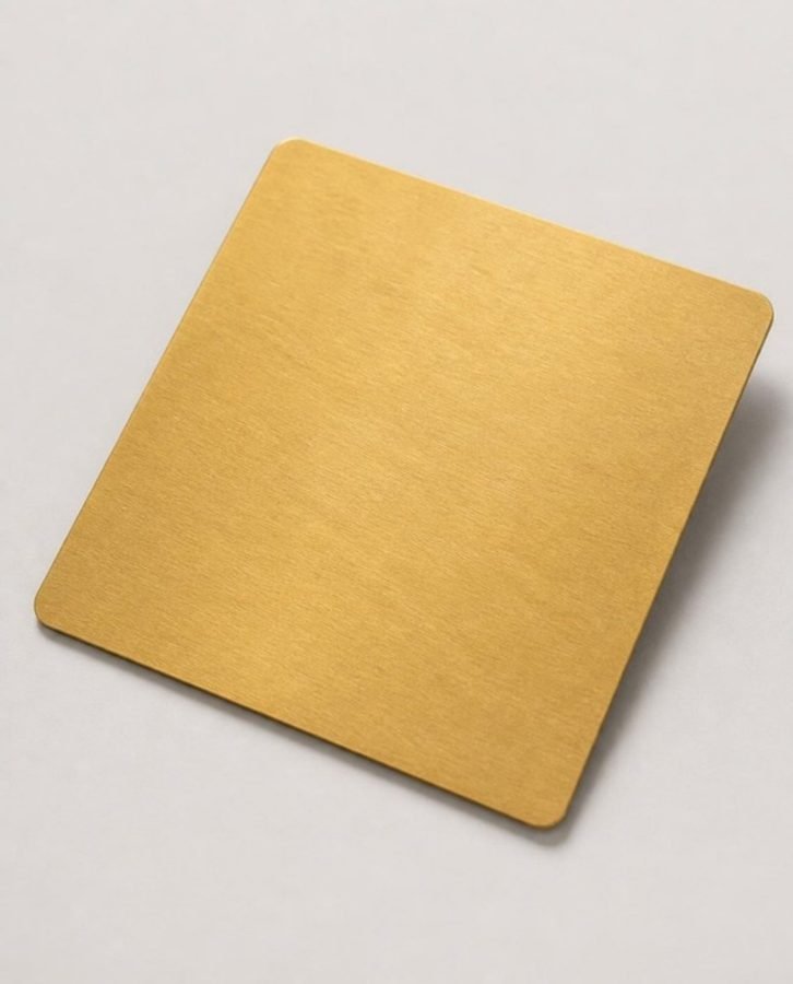 Gold PVD on matte steel