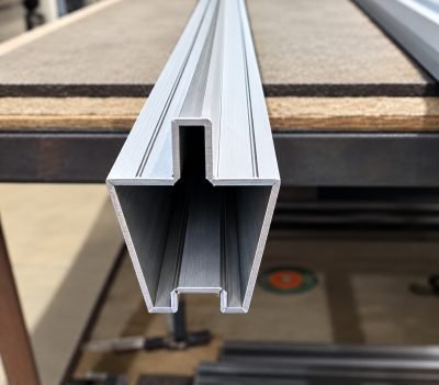 Custom architectural profile with a capped channel, end view — Custom Architectural Profiles · Architectural Profiles