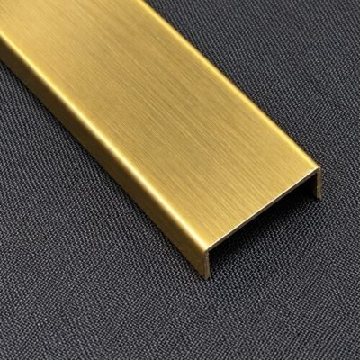 Brushed brass U profile