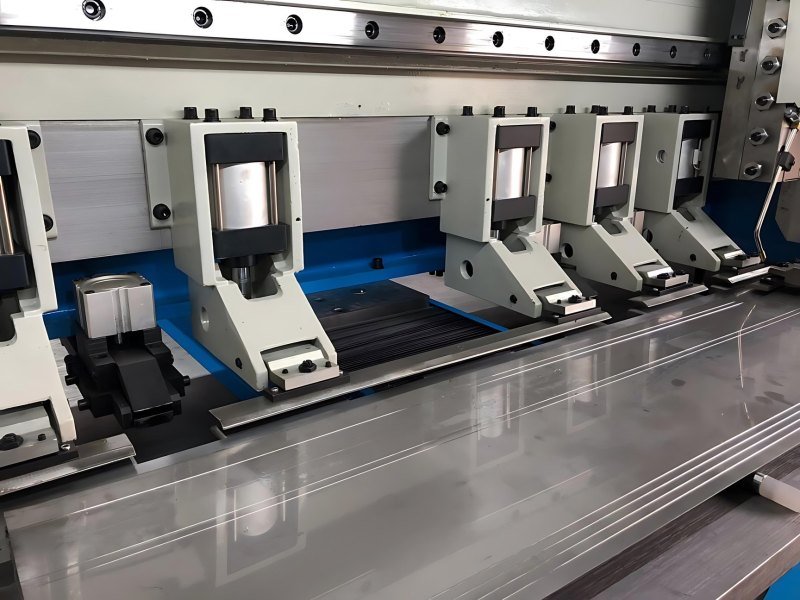 The press brake tooling that forms each bend