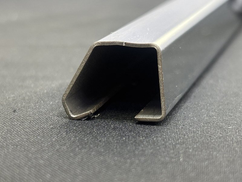 A folded hat section, end view