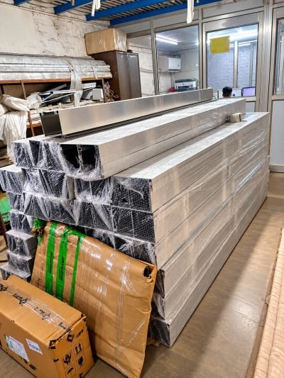 Illustration: bulk production of folded sections, packed