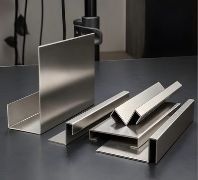 Custom sheet metal profiles: angles, channels and box sections in stainless steel