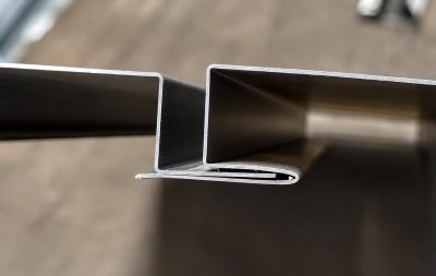 Inter-lock panel clip edge, detail