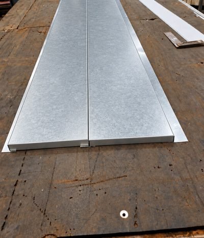 Inter-lock panel, galvanised, on the workshop bench