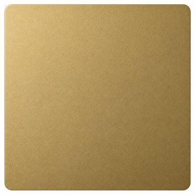 Bead blast finish sample in gold