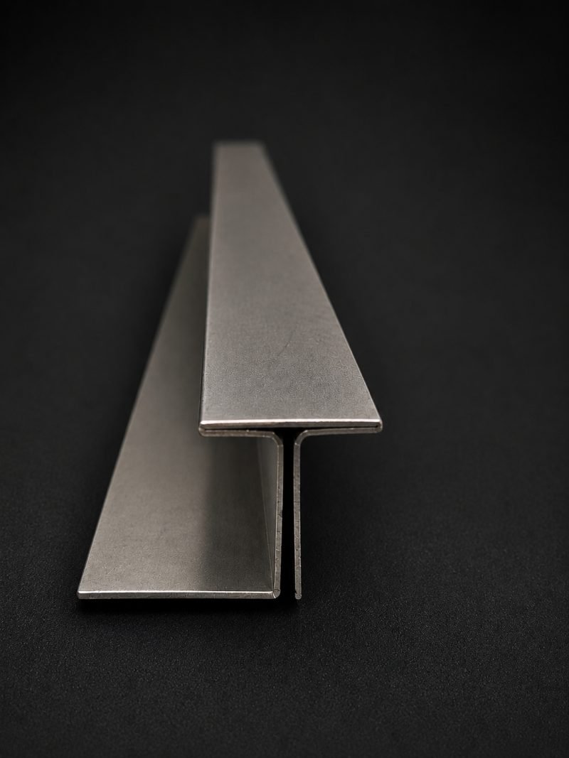 Metal floor transition and edge profile detail
