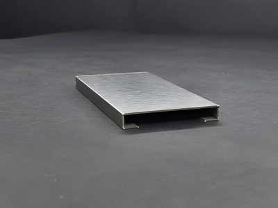 Skirting profile in stainless steel, flat section