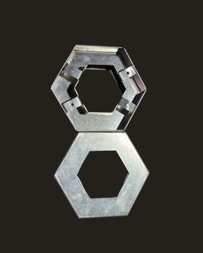 Hexagonal honeycomb ceiling module, galvanised