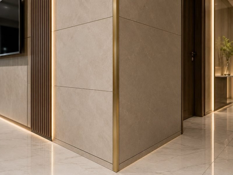 Metal wall edge profiles