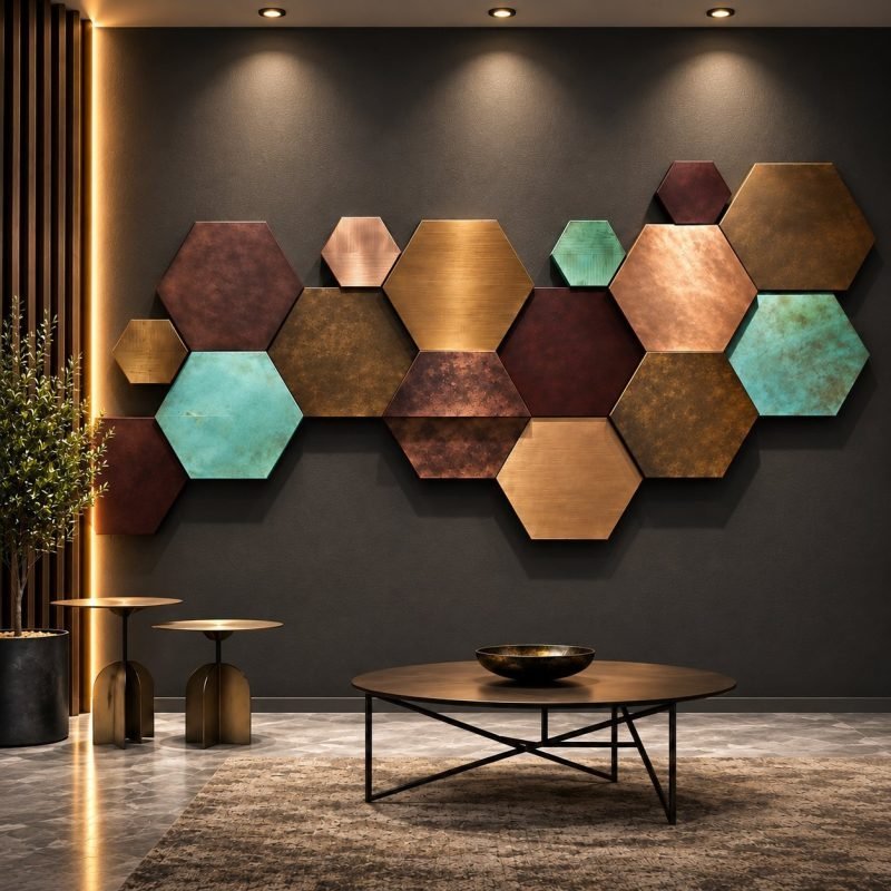 SS hexagon designer shingles