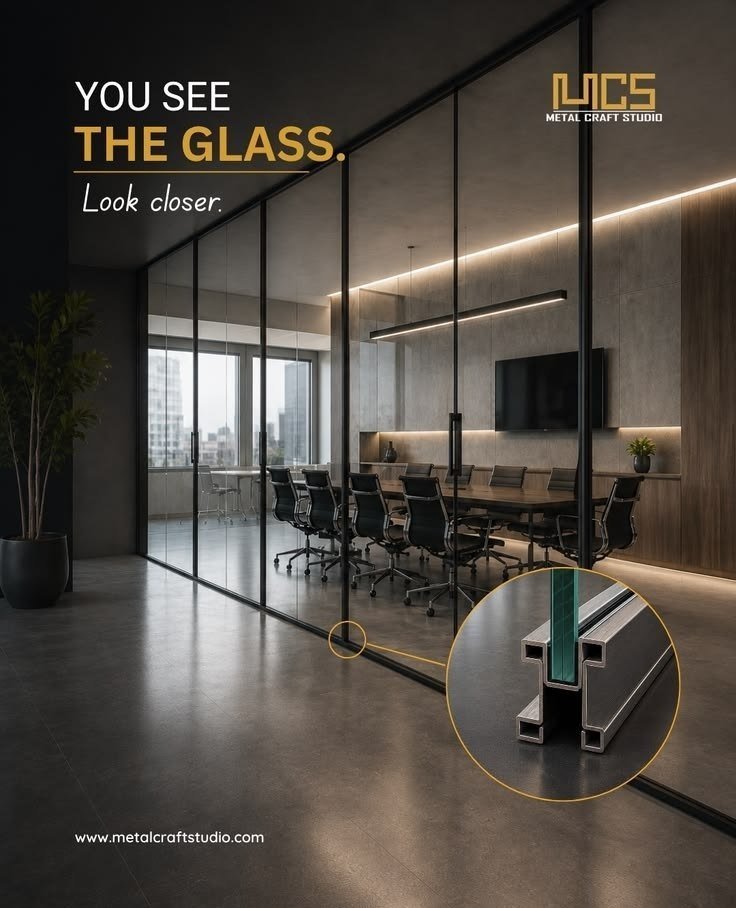 Glass housing profiles and U channels
