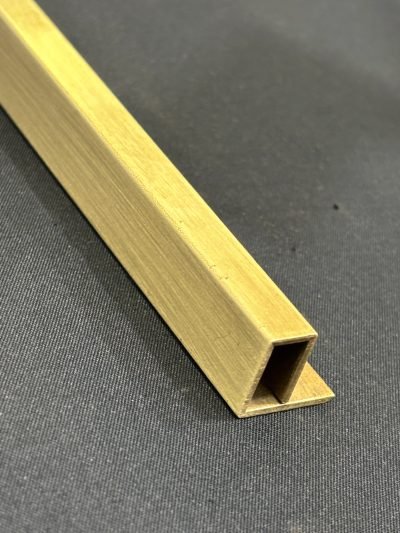 A brass box section, V-grooved and folded — Brass Profile · Architectural Profiles