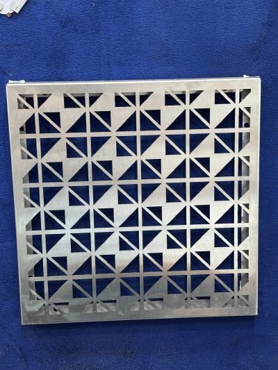 A triangle pattern perforated sample