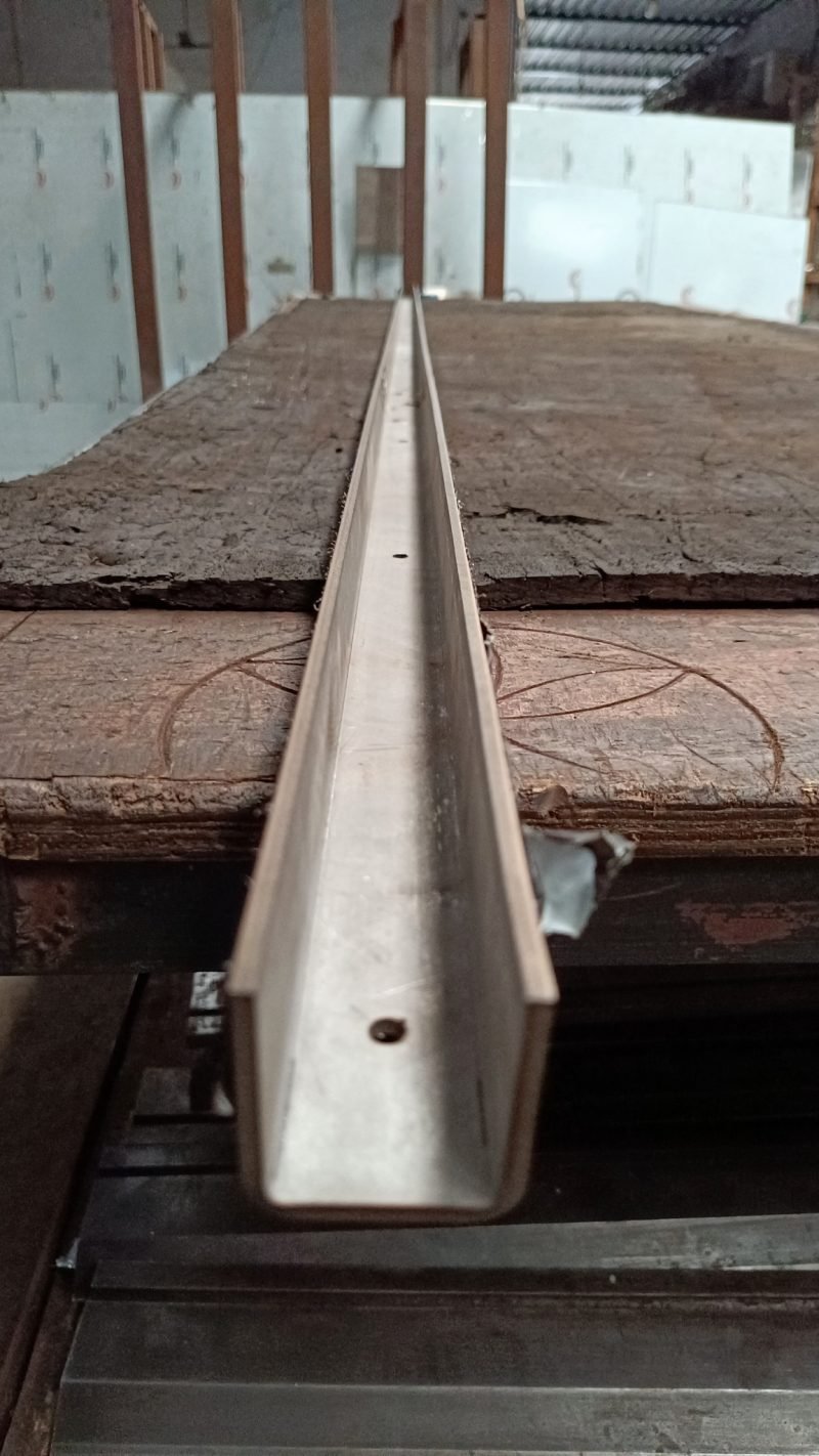 The folded profile on the workbench